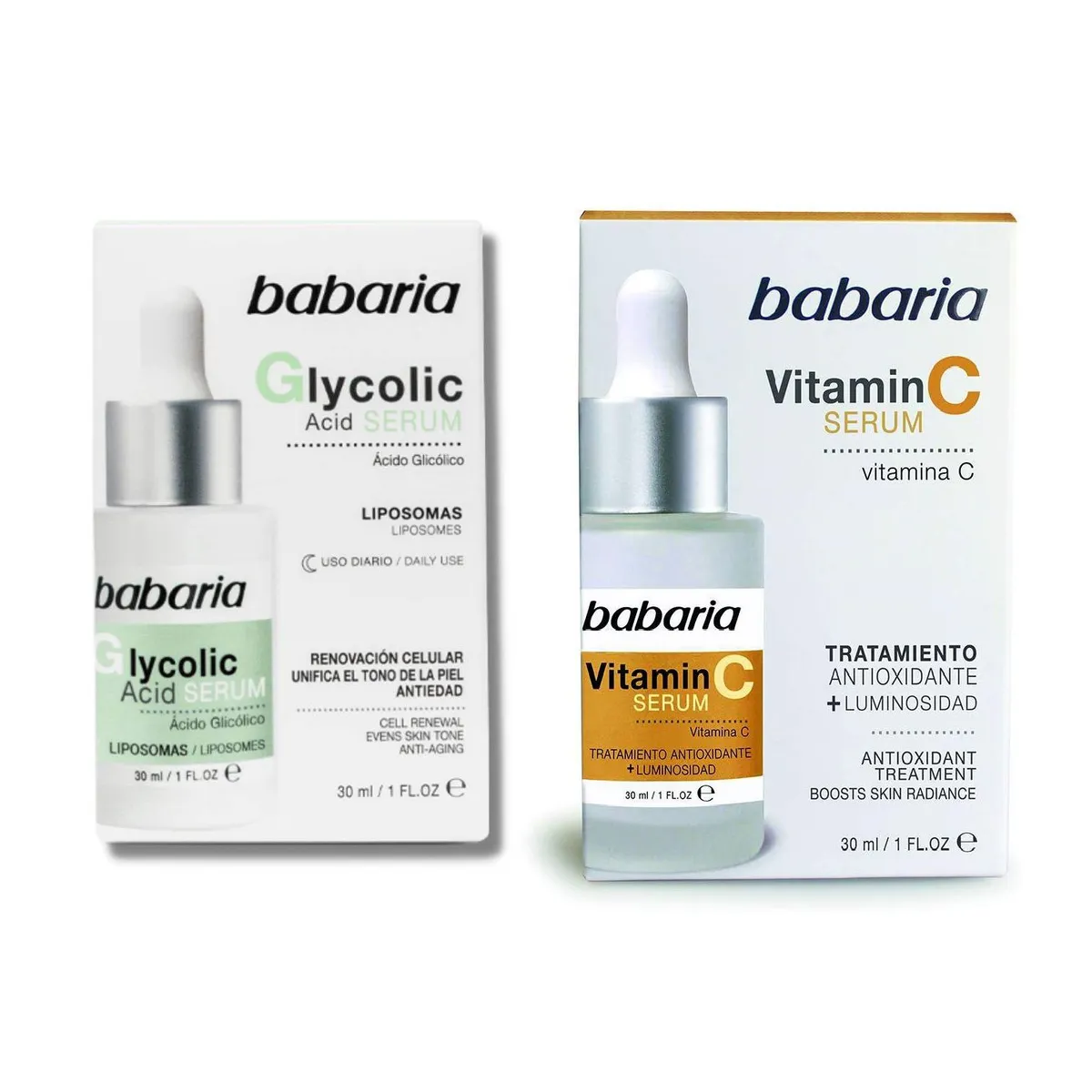 BABARIA - Serum Vitamina C  Serum Glicolic Acid - Babaria