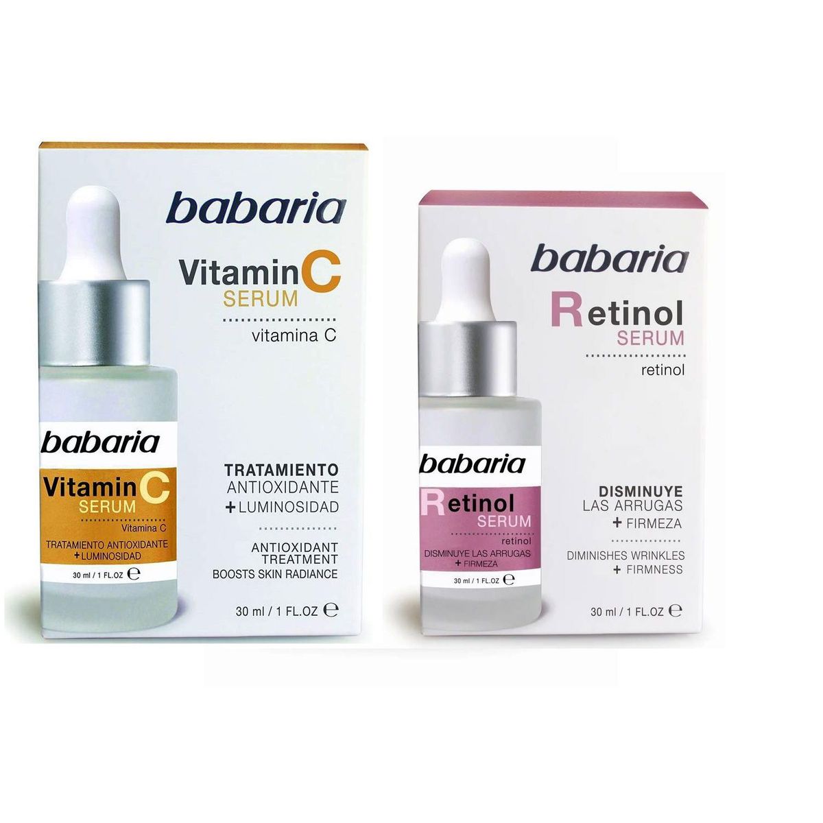 BABARIA - Serum Vitamina C  + Serum Retinol - Babaria