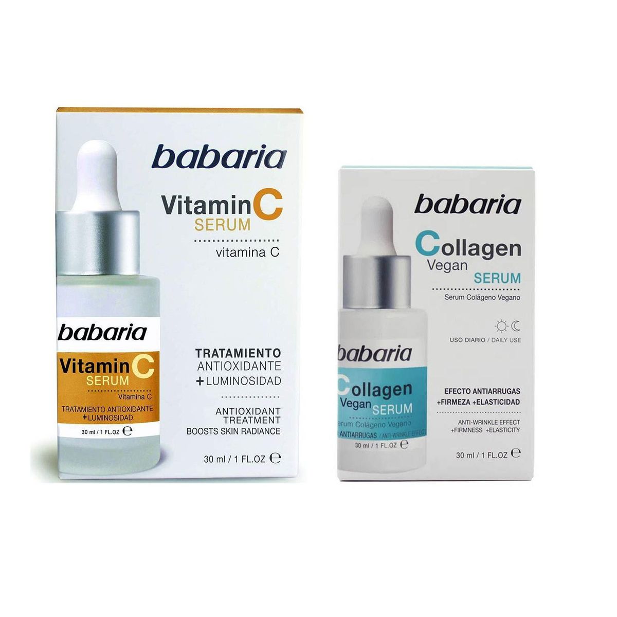 BABARIA - Serum Vitamina C  Serum Collagen Vegan - Babaria