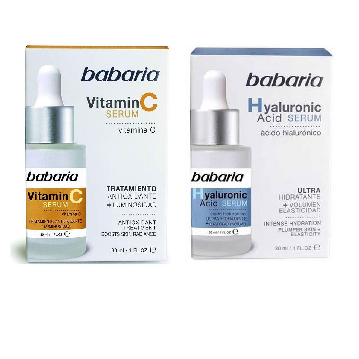 BABARIA - Serum Vitamina C  Suero Facial de Ácido Hialurónico - Babaria