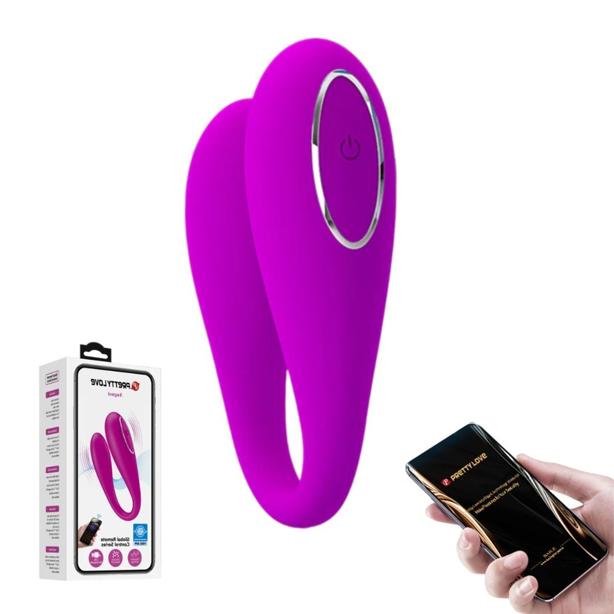 GENERICO - VIBRADOR PRETTY LOVE AUGUST CON 12 FUNCIONES DE VIBRACIÓN