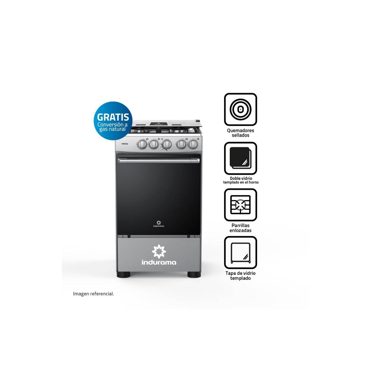 INDURAMA - COCINA INDURAMA   FONTANA GRIS 20"