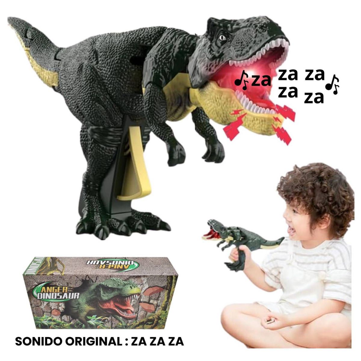 Dinosaurio T-rex Sha Za Tik Tok Descompresión Sonido, marca GENERICO - Foto Principal