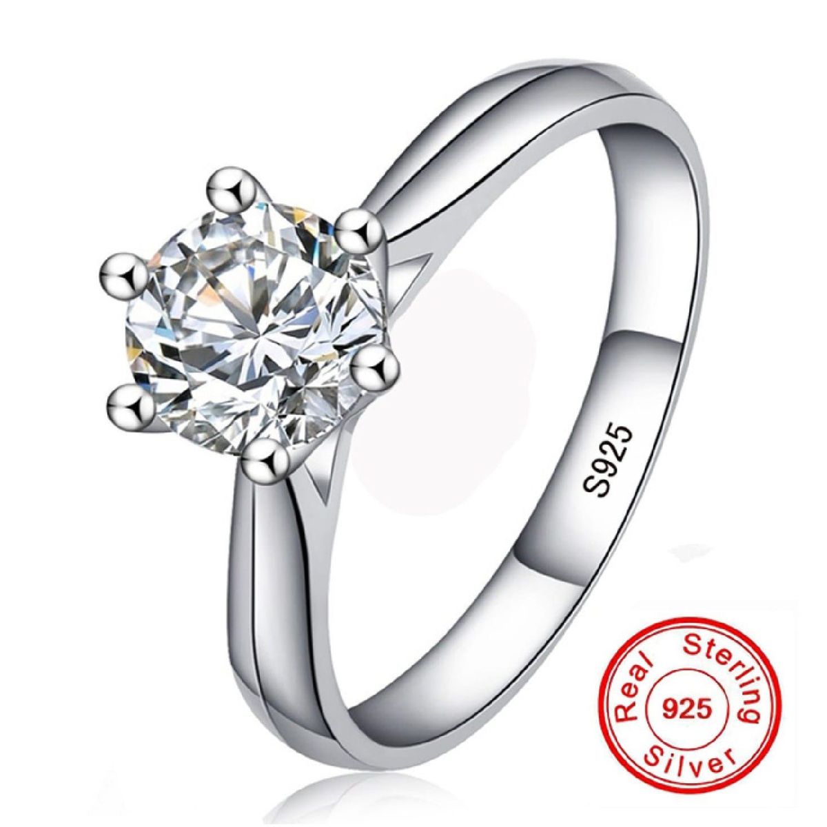 GENERICO - Anillo Compromiso Eternal Passion Bañado PlataS925 Aniversario Genieka