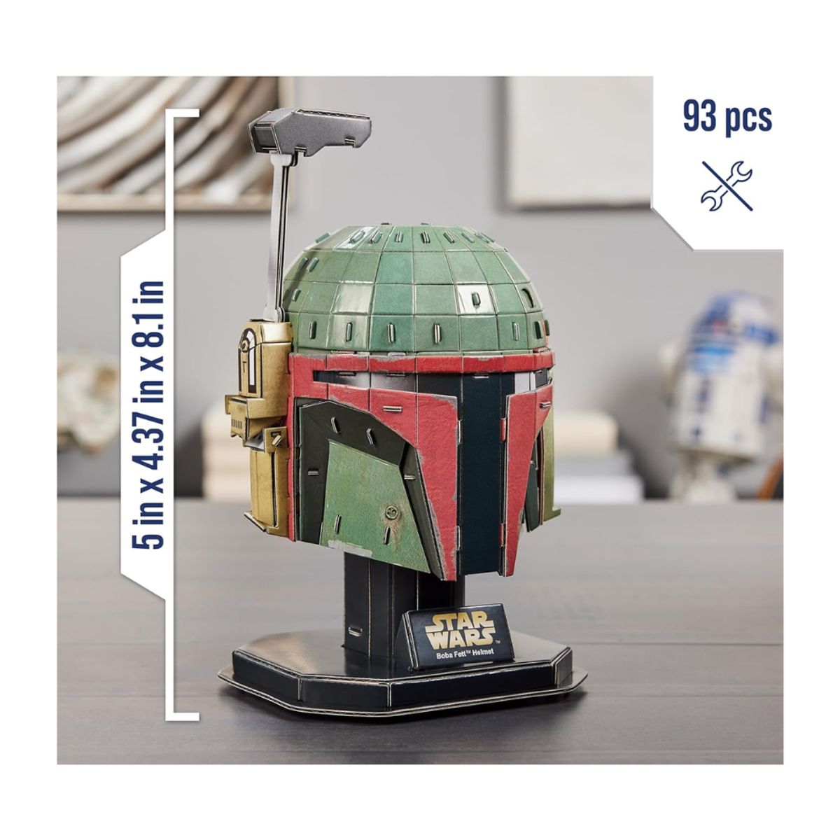 SHEEPBUSTER - Rompecabezas Armable 4D Cartón Boba Fett 11cm Alto