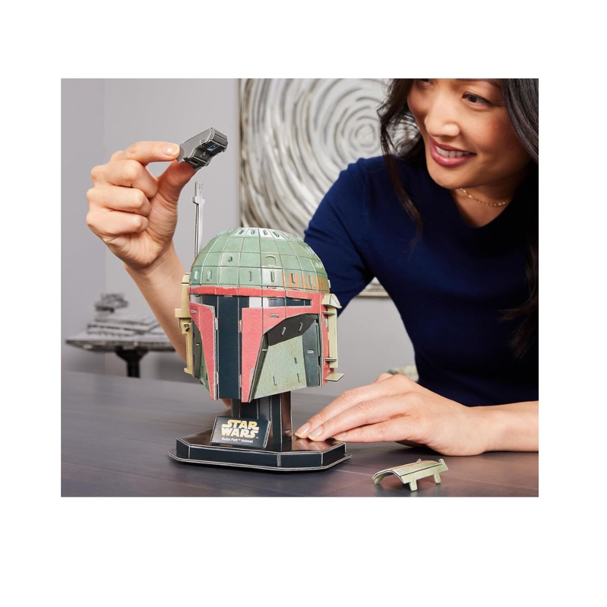 SHEEPBUSTER - Rompecabezas Armable 4D Cartón Boba Fett 11cm Alto