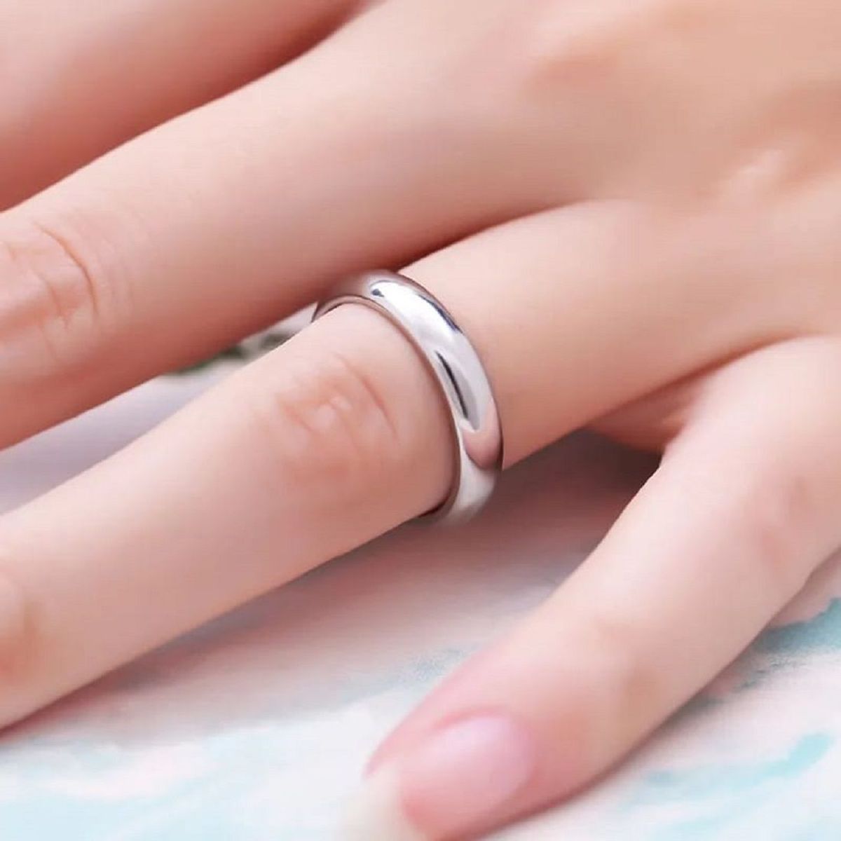 GENERICO - Anillo Matrimonio Eternal Heaven Hombre Bañado Oro Blanco Genieka