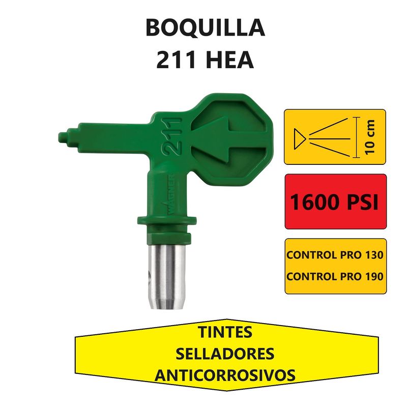 WAGNER - Boquilla de Pulverización para Pistola de Pintar Wagner - 211 HEA