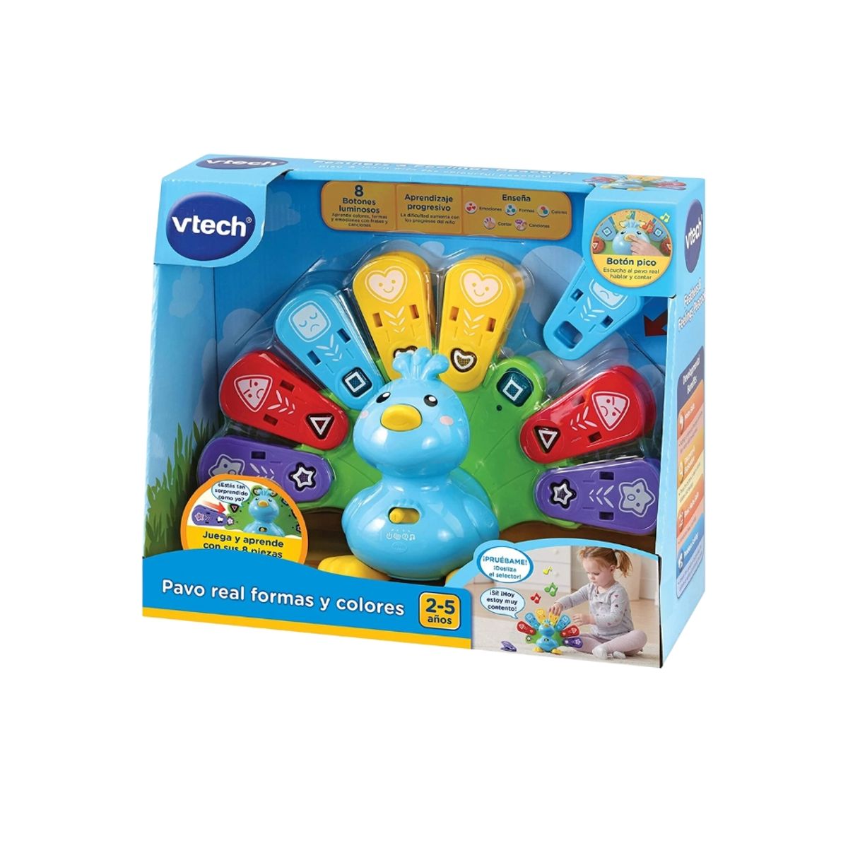GENERICO - JUGUETE PAVO REAL FORMAS Y COLORES - VTECH