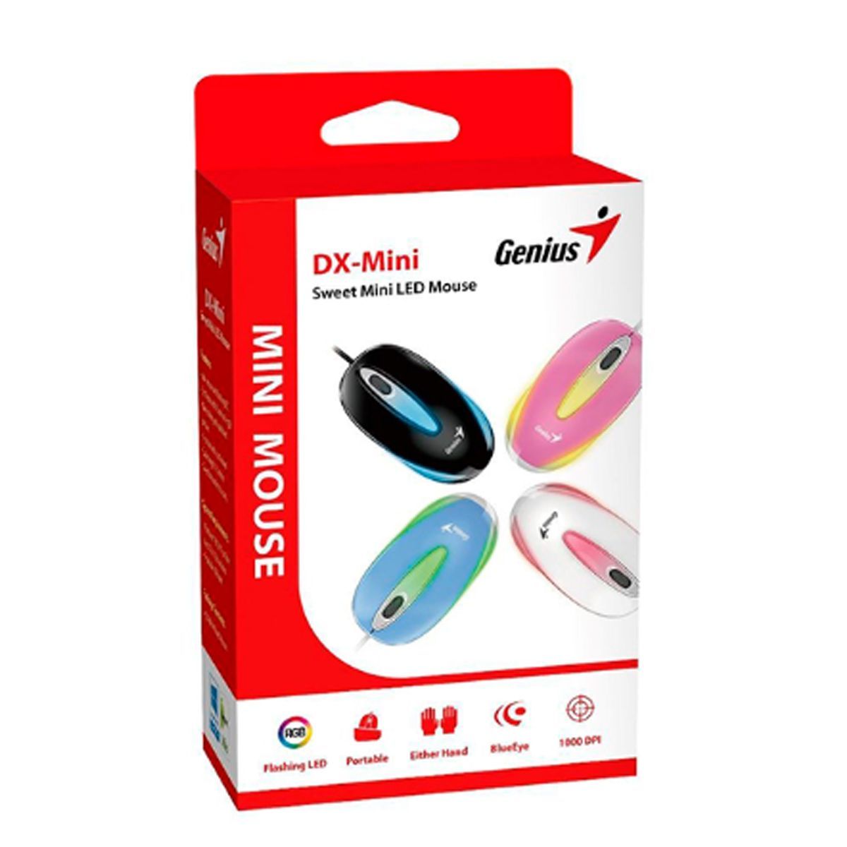 GENIUS - Mouse Genius Dx Mini Usb Blueeye Rgb Negro