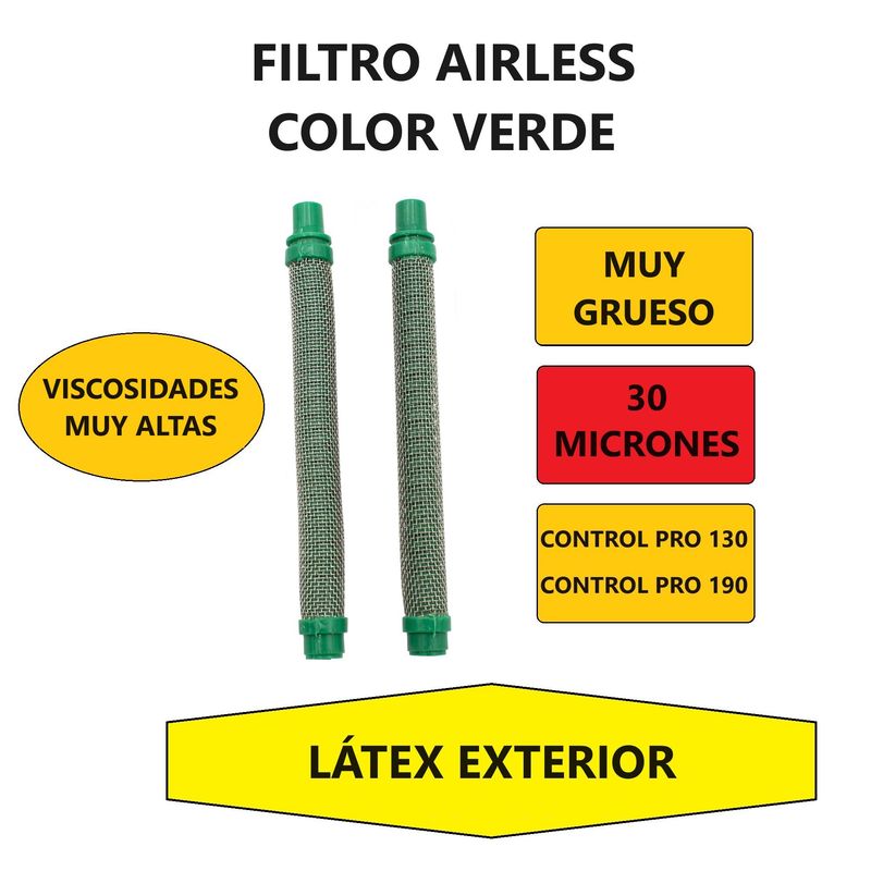 WAGNER - Filtro Verde para Pistola de Pintar Wagner Airless (Pack 2 unidades)