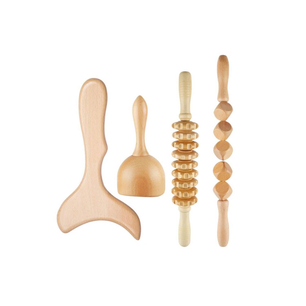 GENERICO - Set Masajeador Esculpir AntiCelulitico Drenaje Linfático Maderoterapia