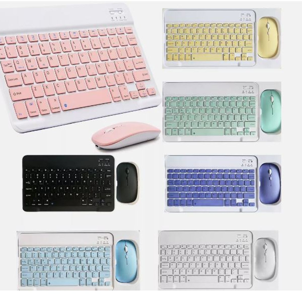 GENERICO - Teclado Mouse Bluetooth Inalambrico Pc Tablet Mac iPad - NEGRO