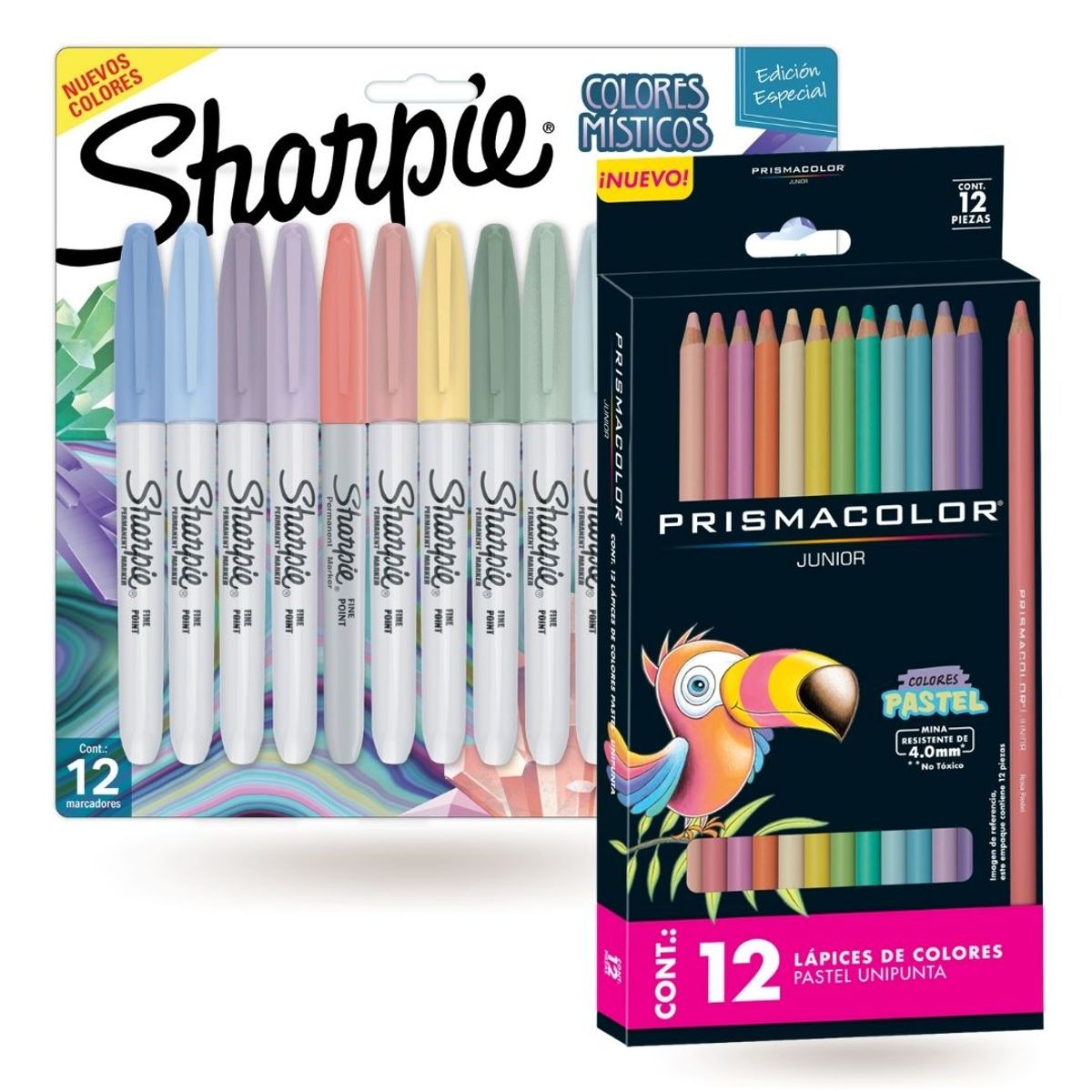 SHARPIE - Pack Colores y Plumones x 24 Pasteles