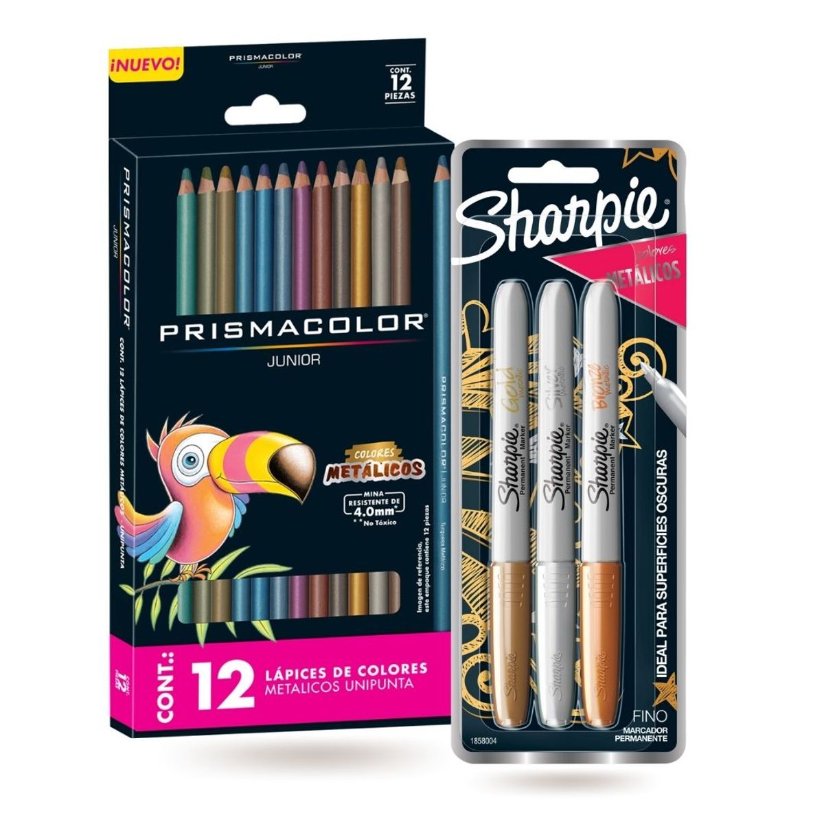 SHARPIE - Pack Colores y Plumones x 15 Metálicos