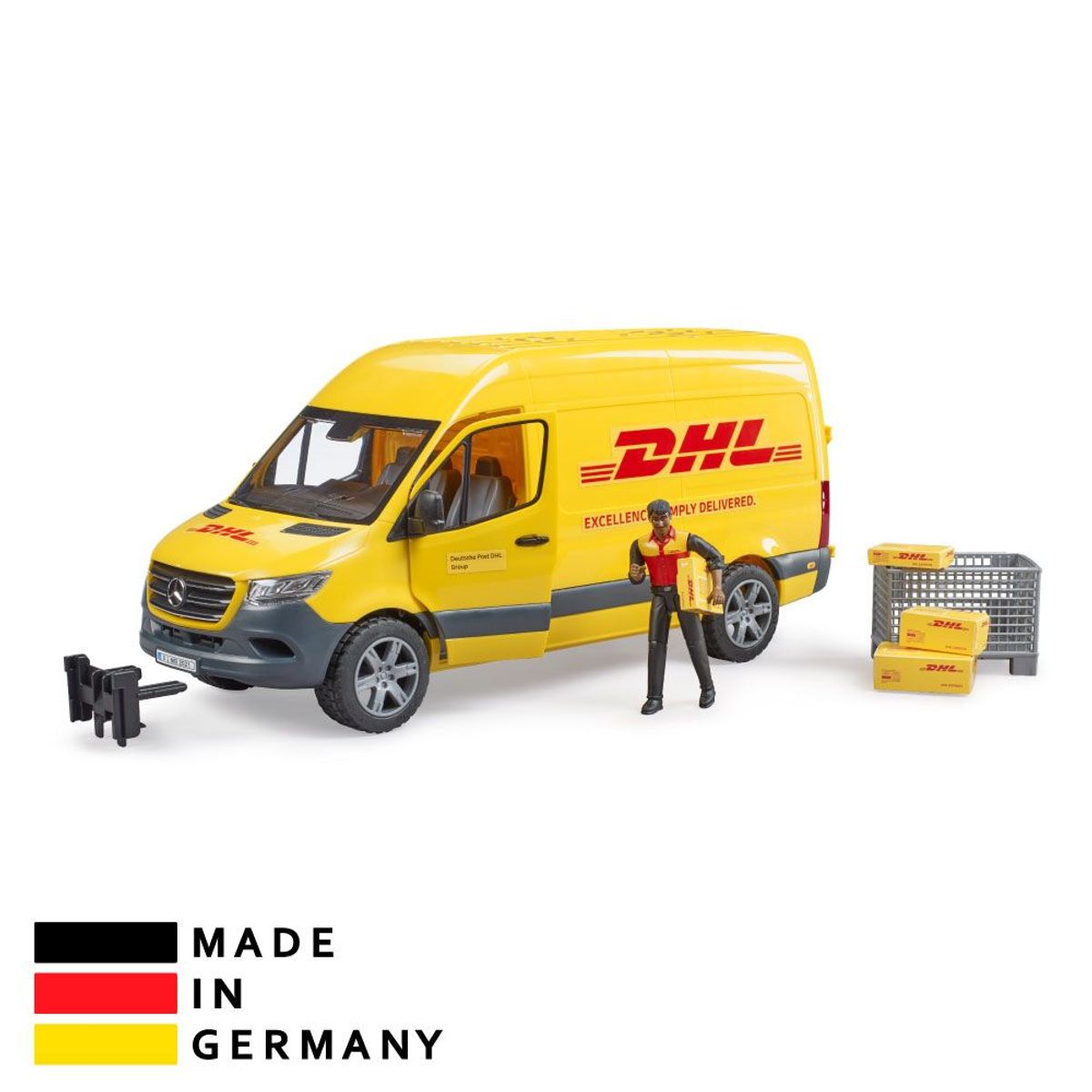 BRUDER - Juguete Camioneta de correo DHL con muñeco Bruder 02671