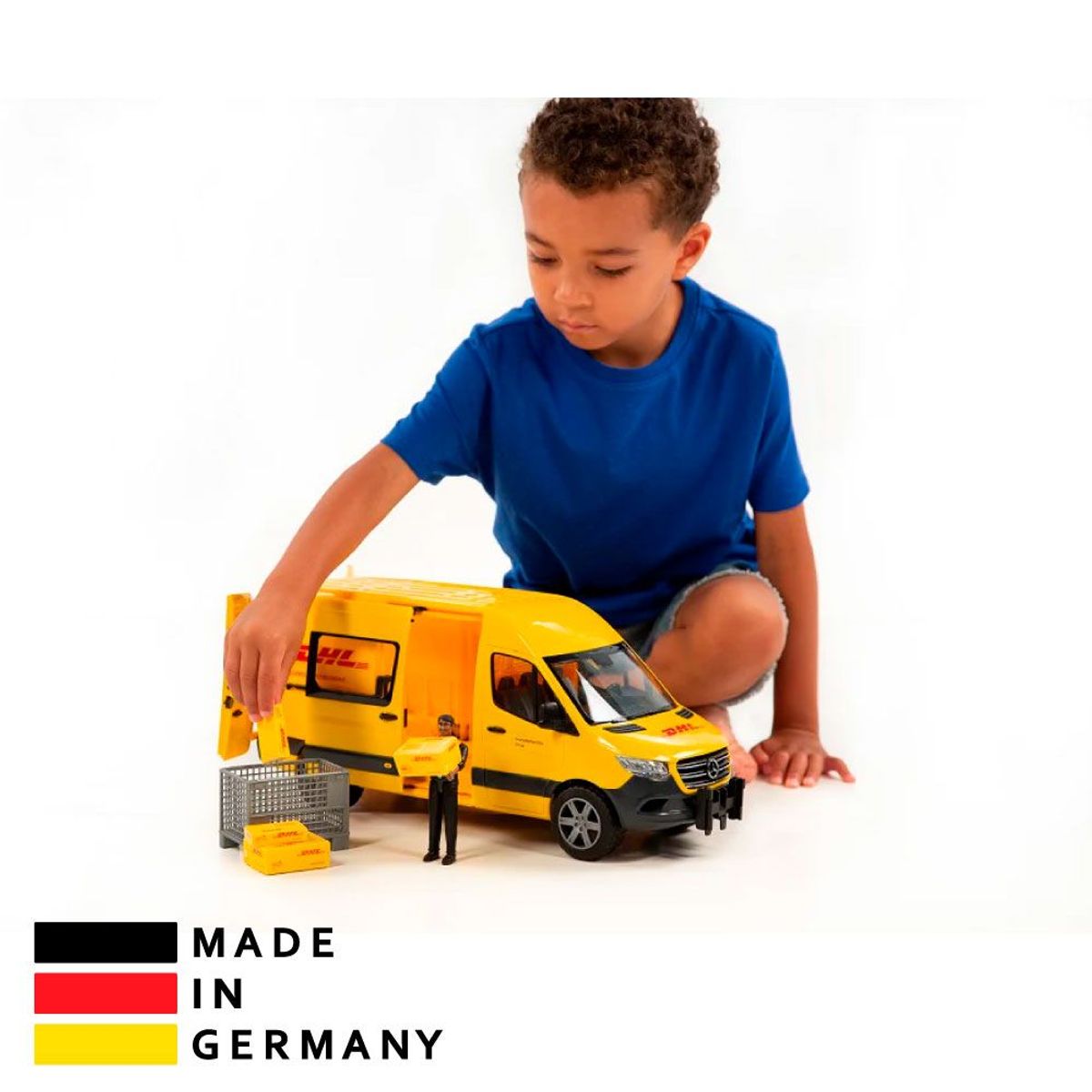 BRUDER - Juguete Camioneta de correo DHL con muñeco Bruder 02671