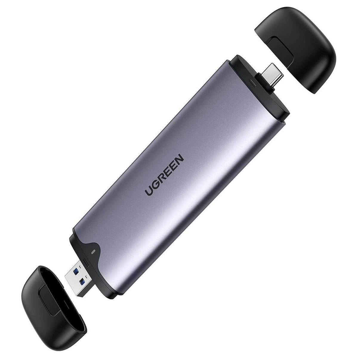 UGREEN - Carcasa Dual SSD NVMe M.2 Ugreen USB-C y USB-A 2242/2280 CM353 70532