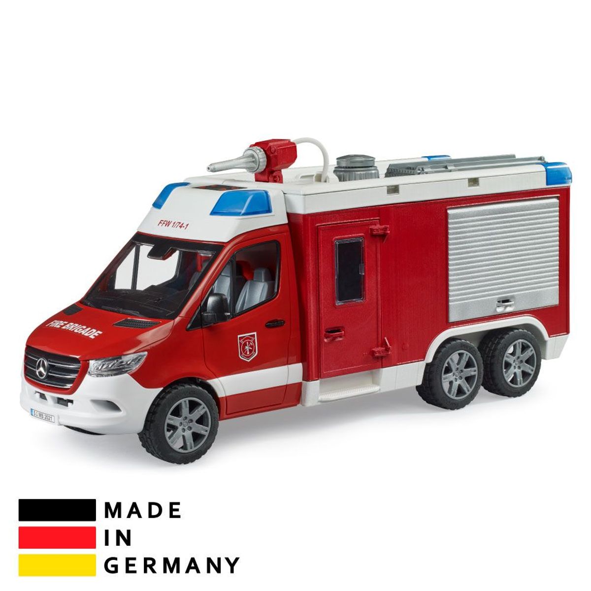 BRUDER - Juguete Camión Bombero Emergencias Luces y Agua Bruder 02680