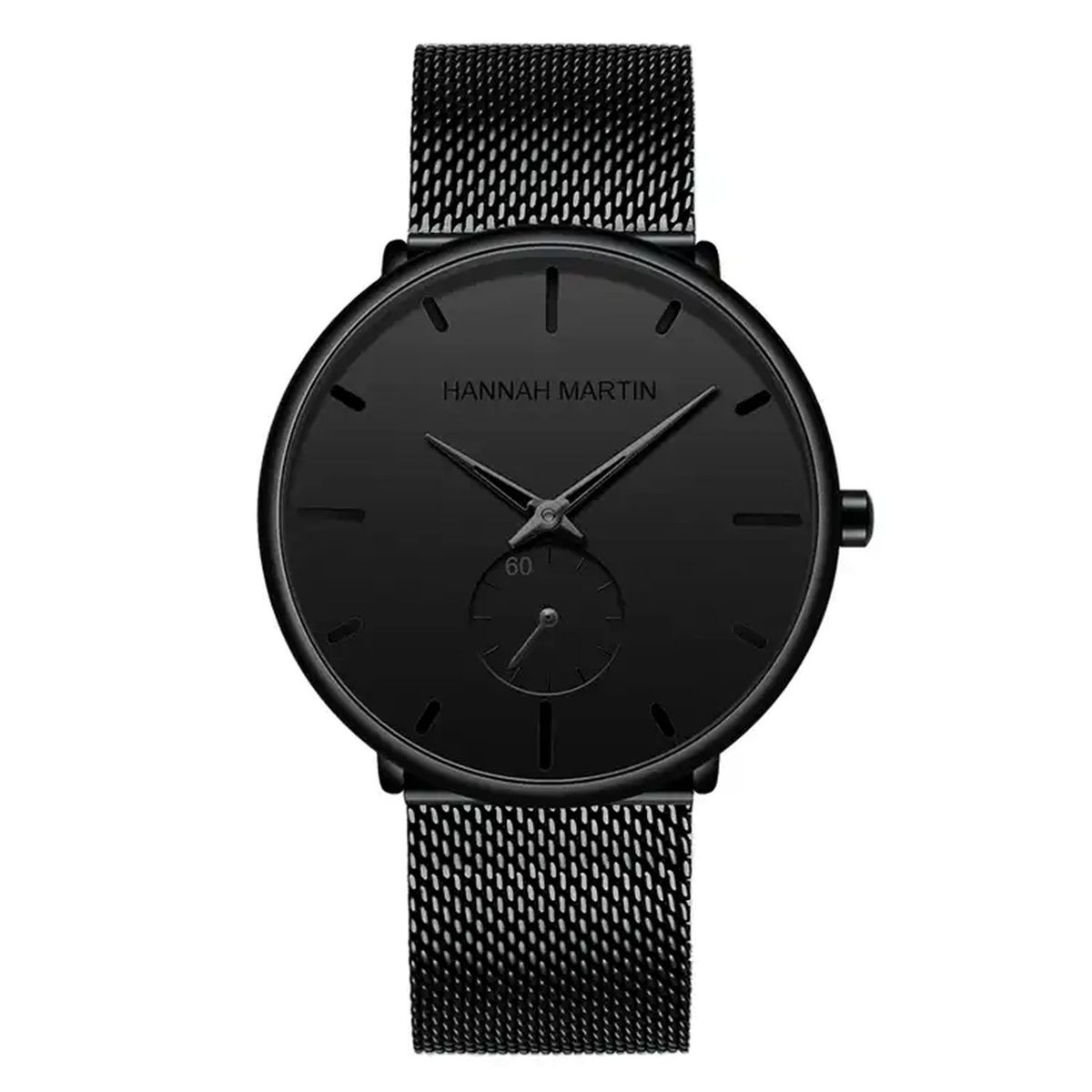 HANNAH MARTIN - RELOJ NEGRO HOMBRE ELEGANTE METAL HANNAH MARTIN