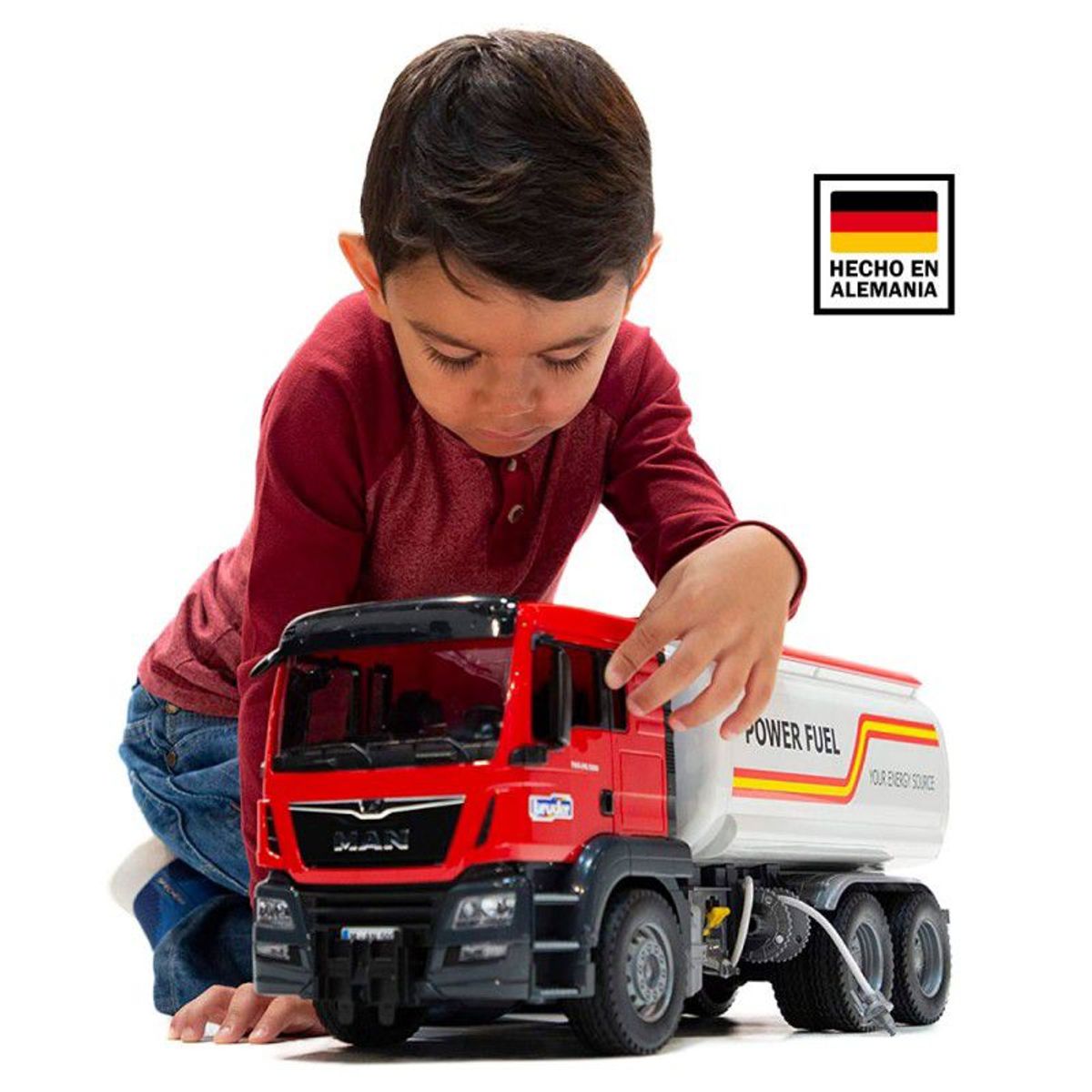 BRUDER - Juguete de Camión Cisterna Agua Combustible Man Bruder 03775