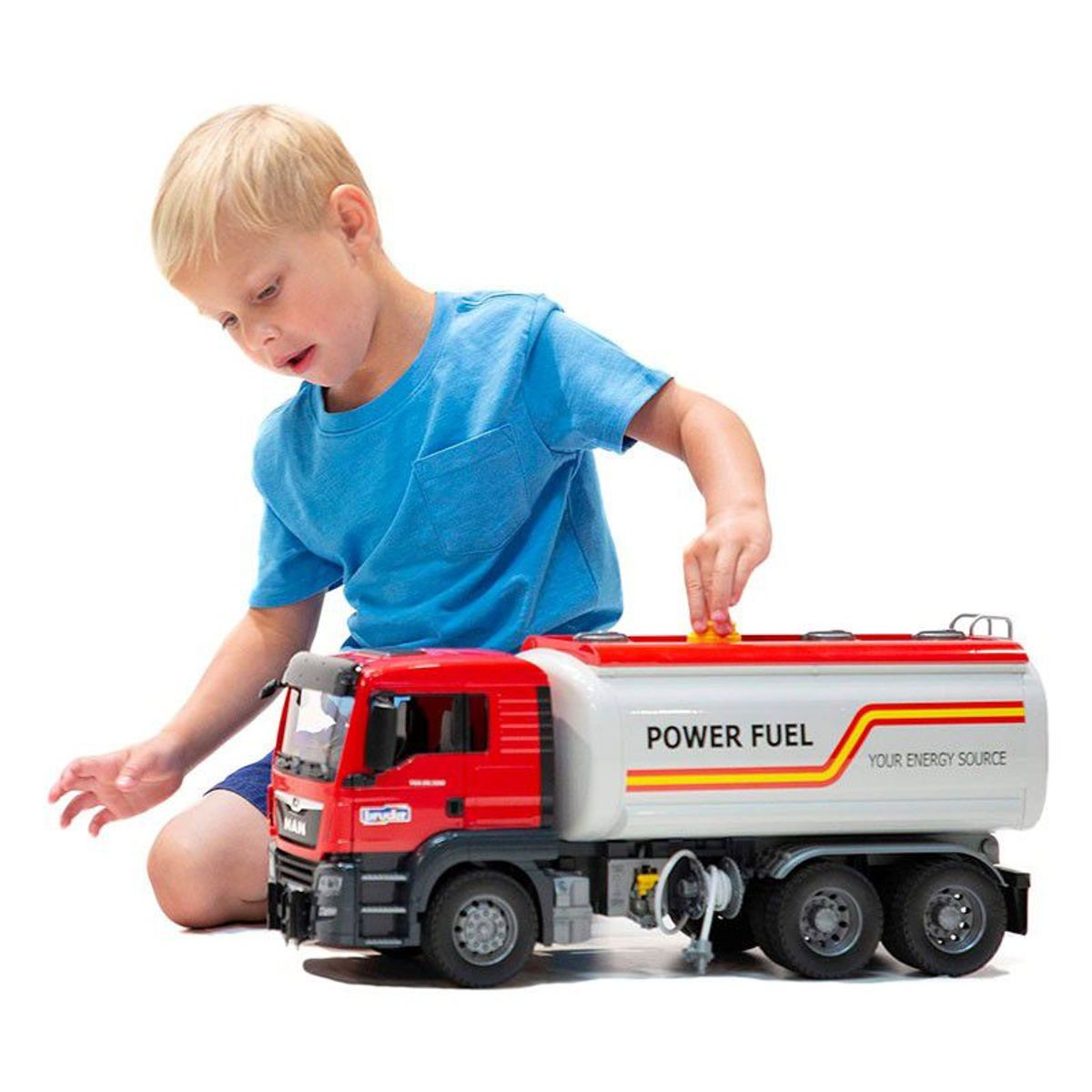 BRUDER - Juguete de Camión Cisterna Agua Combustible Man Bruder 03775