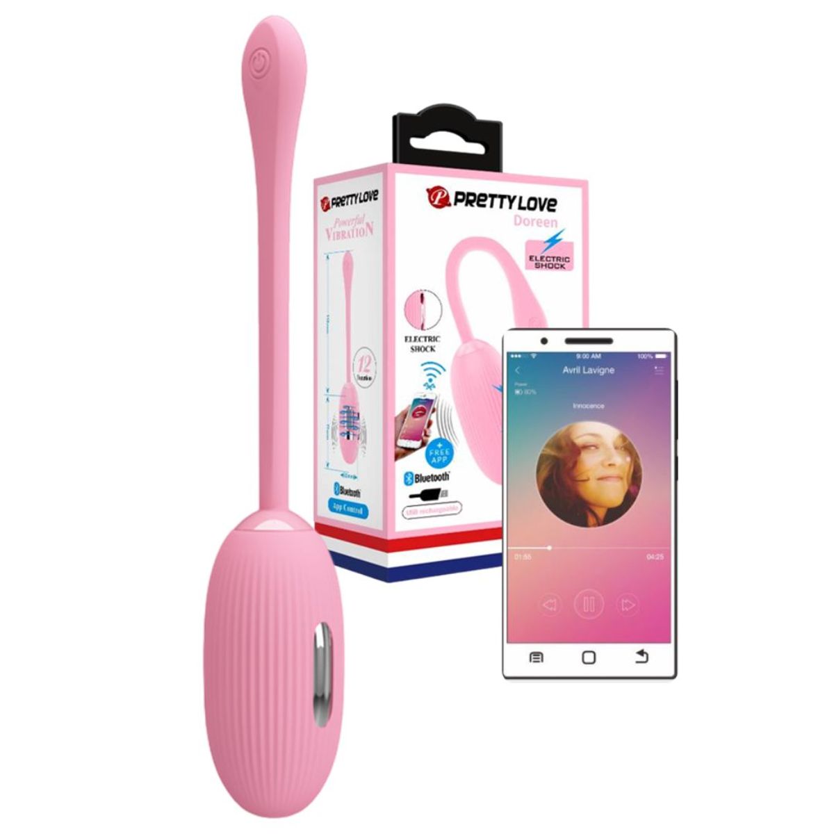 GENERICO - Estimulador Inalambrico Recargable Doreen Bluetooth Color Rosa