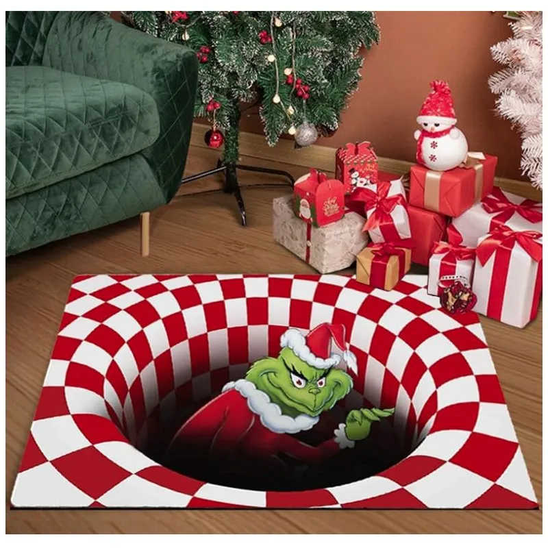 GENERICO - Tapete con ilusión 3D de navidad