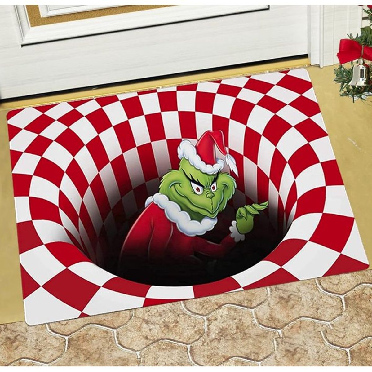 GENERICO - Tapete con ilusión 3D de navidad