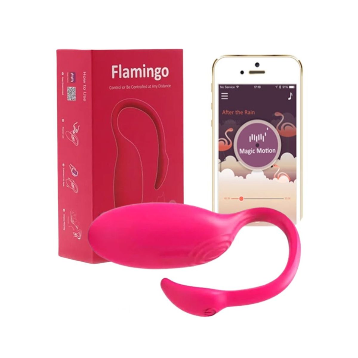 GENERICO - VIBRADOR EGG MAGIC FLAMINGO SE CONTROLA CON LA VOZ