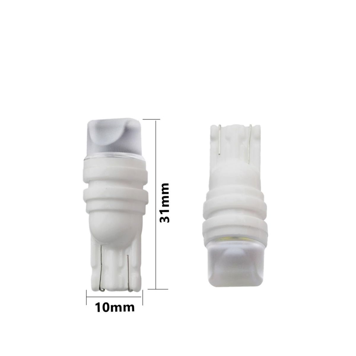 GENERICO - Par De Focos Led Lagrima T10 Luz Diurna Blanco Universal