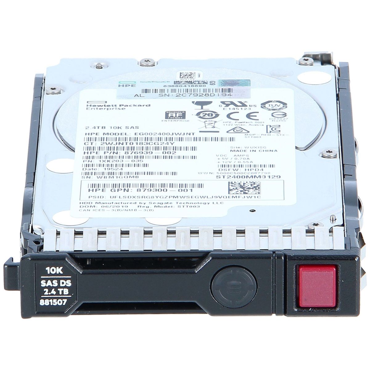 HP - HPE Disco Duro 2.4TB SFF 2,5" SAS 12 GB/s 10K RPM Hot Swap 881457-B21