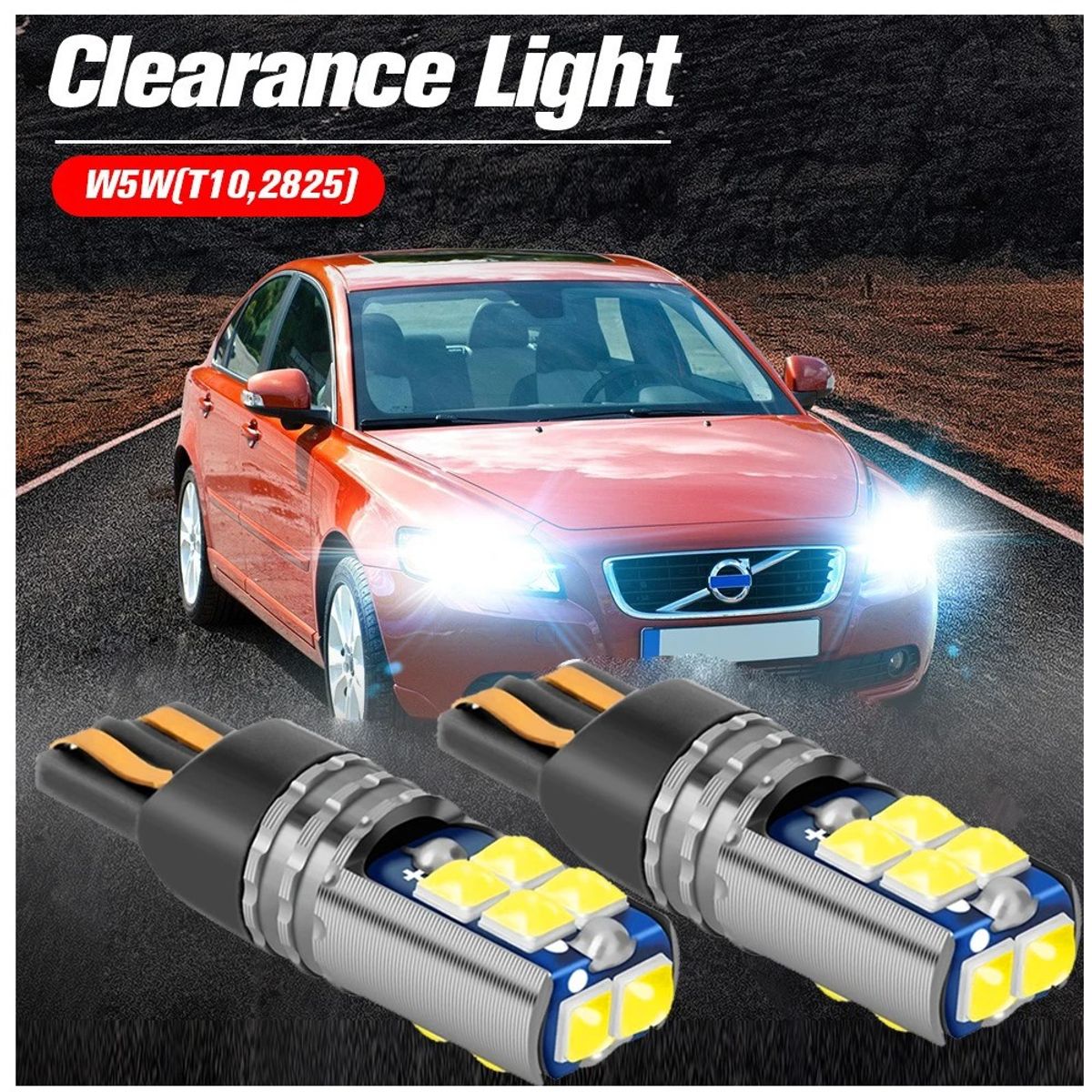 GENERICO - Par De Focos Cree Led Lagrima T10 Luz Diurna Blanco Cambus