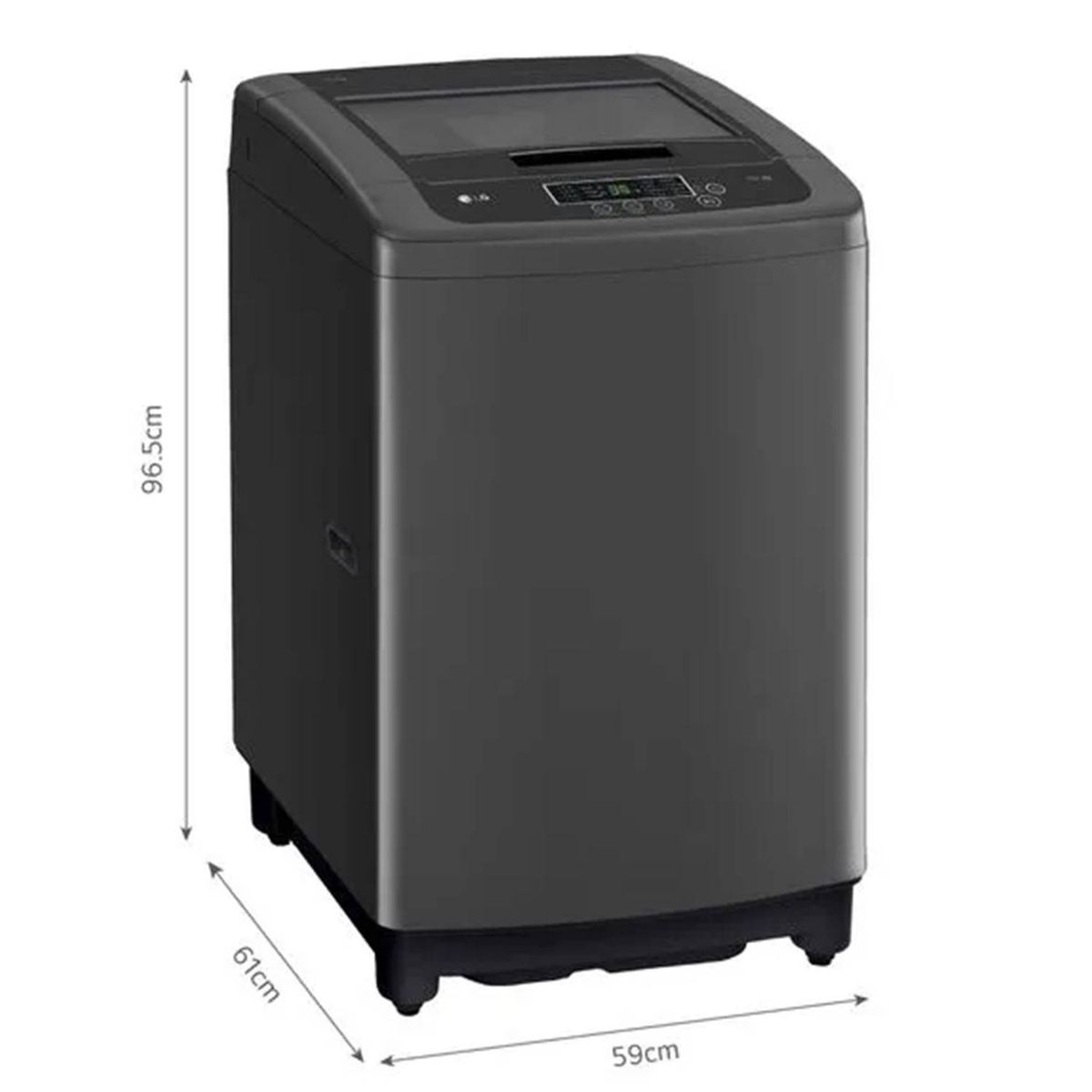 LG - Lavadora LG 13 KG Carga superior TurboDrum™ WT13BVTB Negro.
