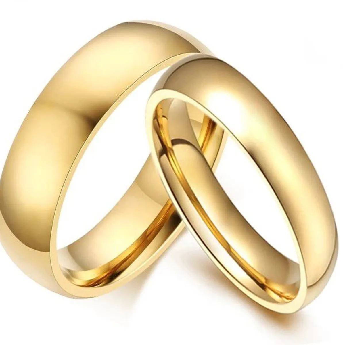 GENERICO - Aro de Alianzas Matrimonio Classic Mujer Bañado Oro 18K Novia Genieka