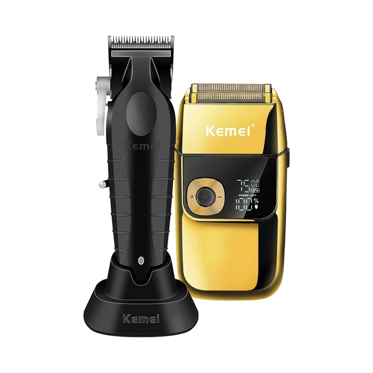 KEMEI - Combo Kemei Cortadora KM-2296 y Afeitadora KM-2028