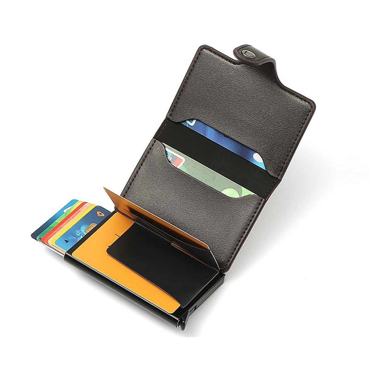 GENERICO - Billetera desplegable con bloqueo RFID - Negro