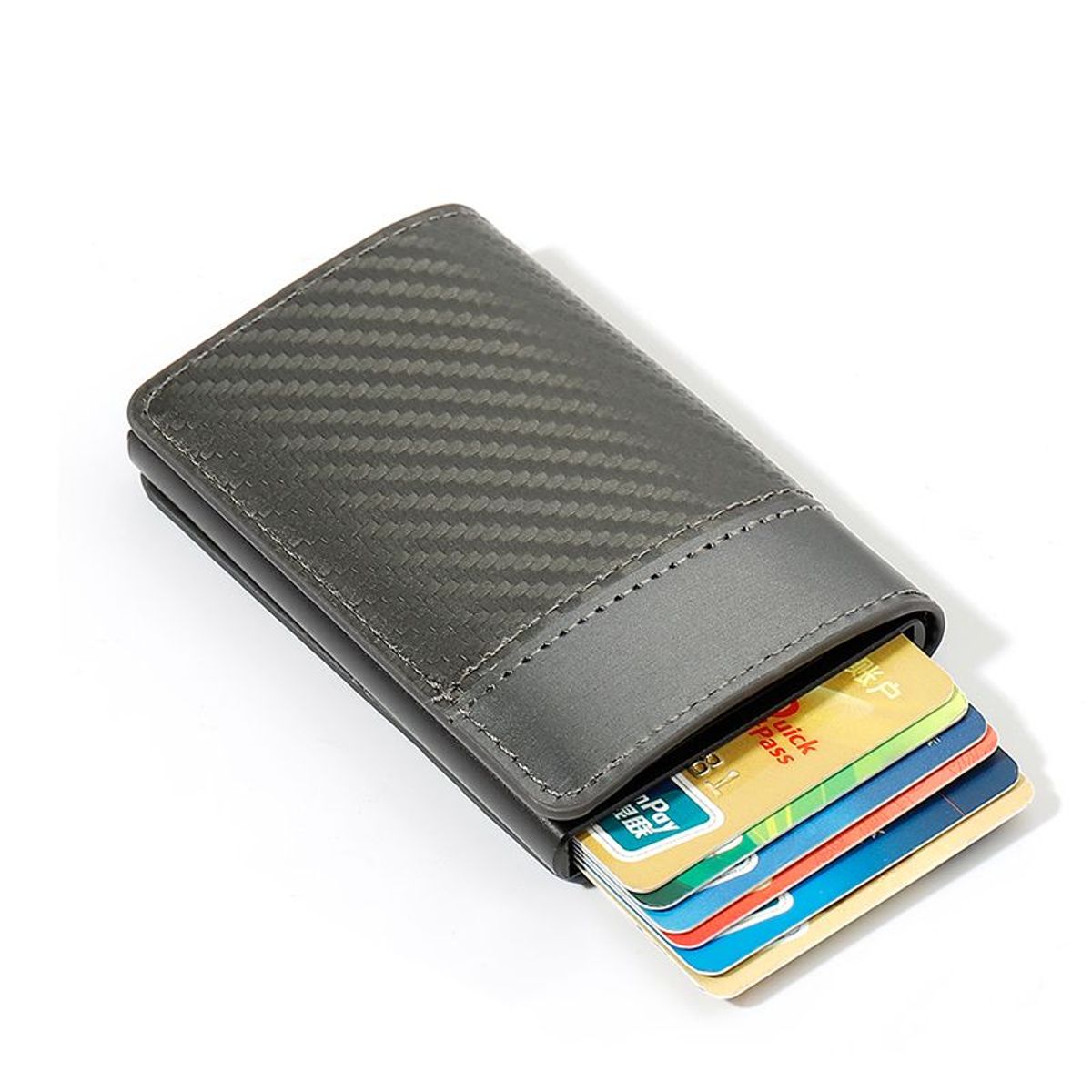 GENERICO - Billetera desplegable con bloqueo RFID - Gris