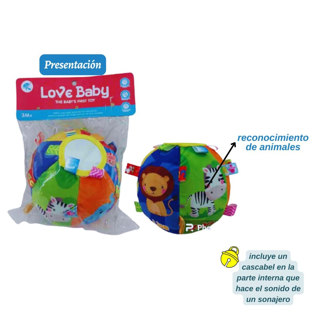 GENERICO - Juguete Didactico Para bebé - Pelota Sensorial