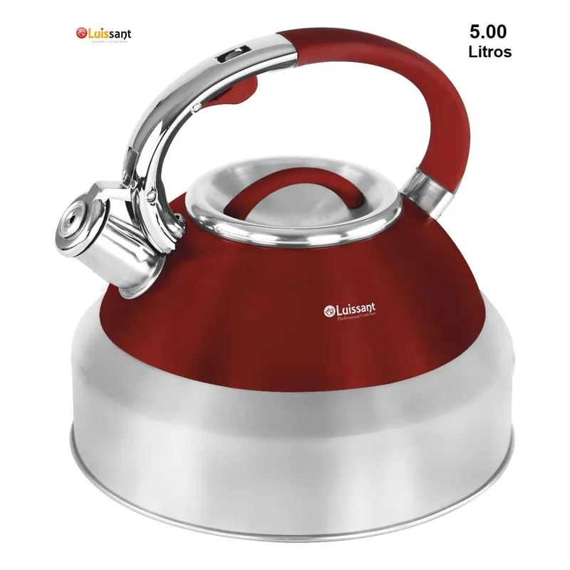 LUISSANT - Tetera Roch 5 lt. Rojo Acero Inoxidable Luissant