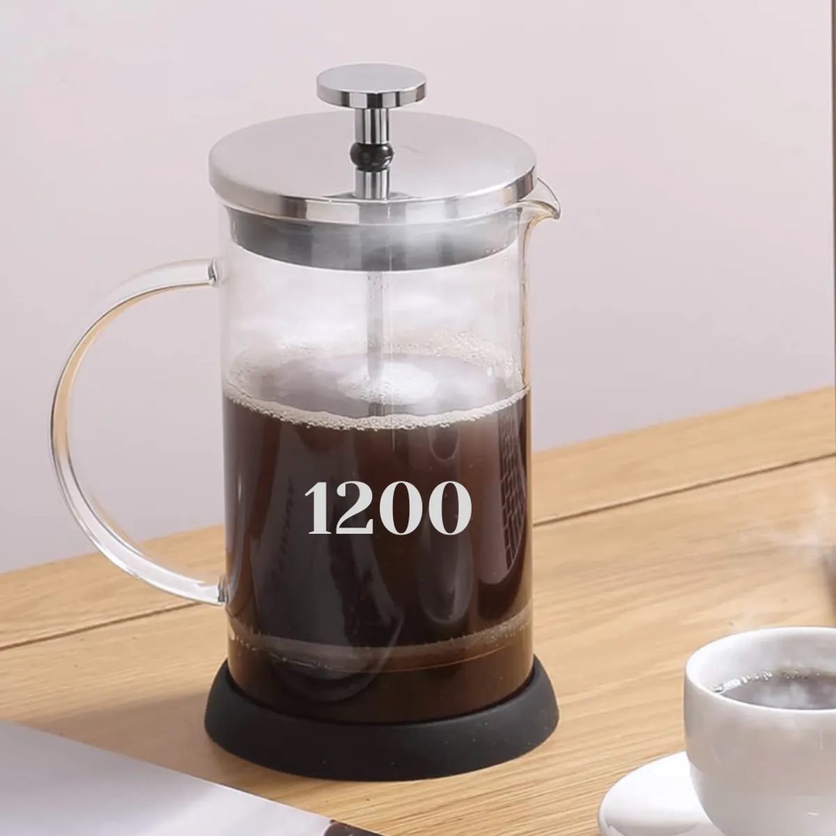 GENERICO - Cafetera prensa francesa de acero 1200 cc