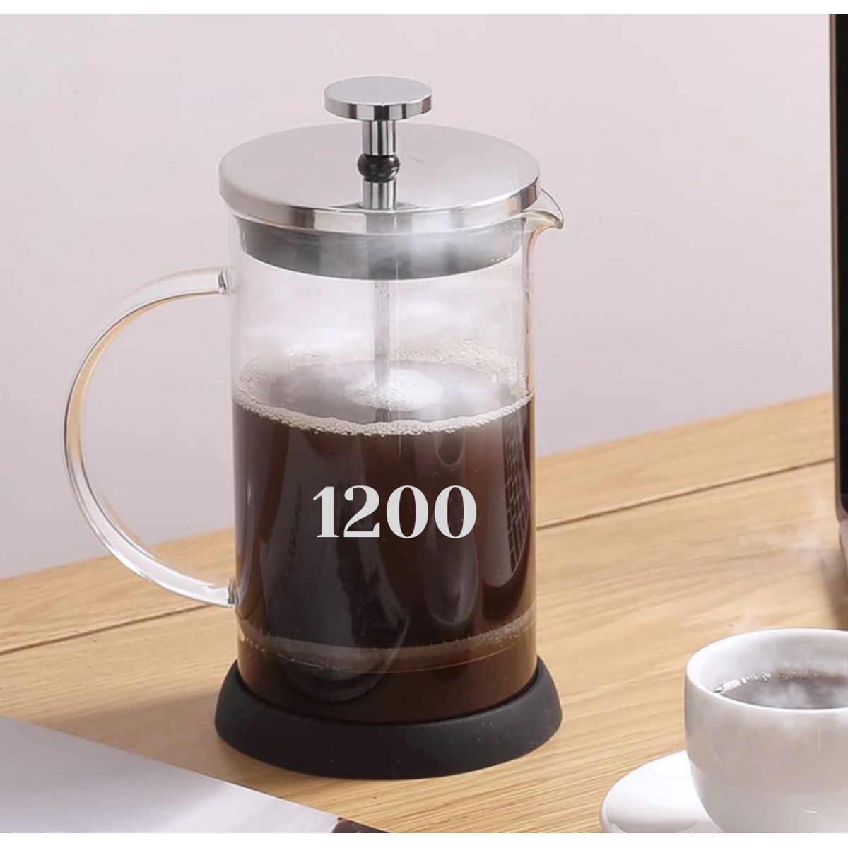 GENERICO - Cafetera prensa francesa de acero 1200 cc