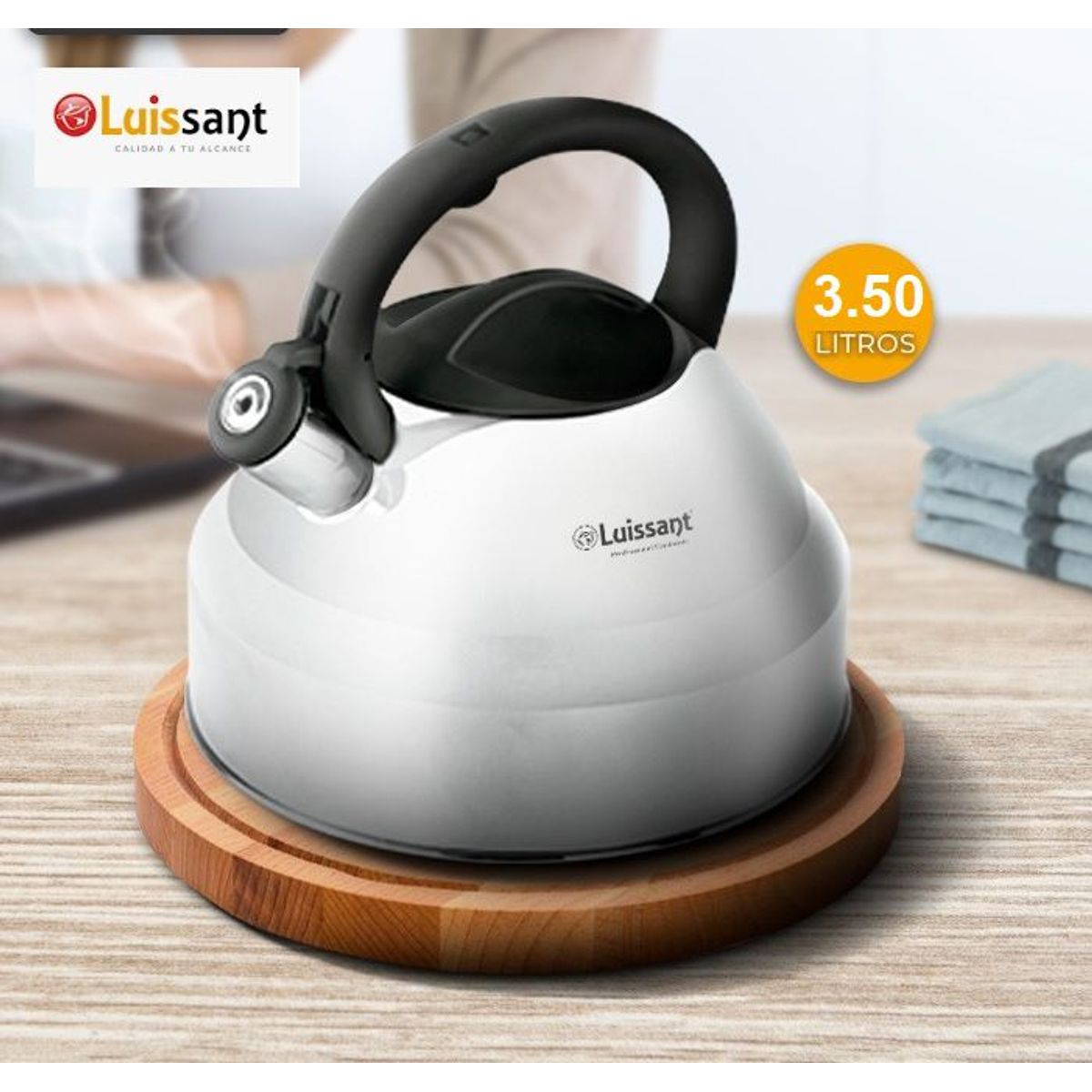 LUISSANT - Tetera 3.50 lt. Acero Inoxidable Luissant