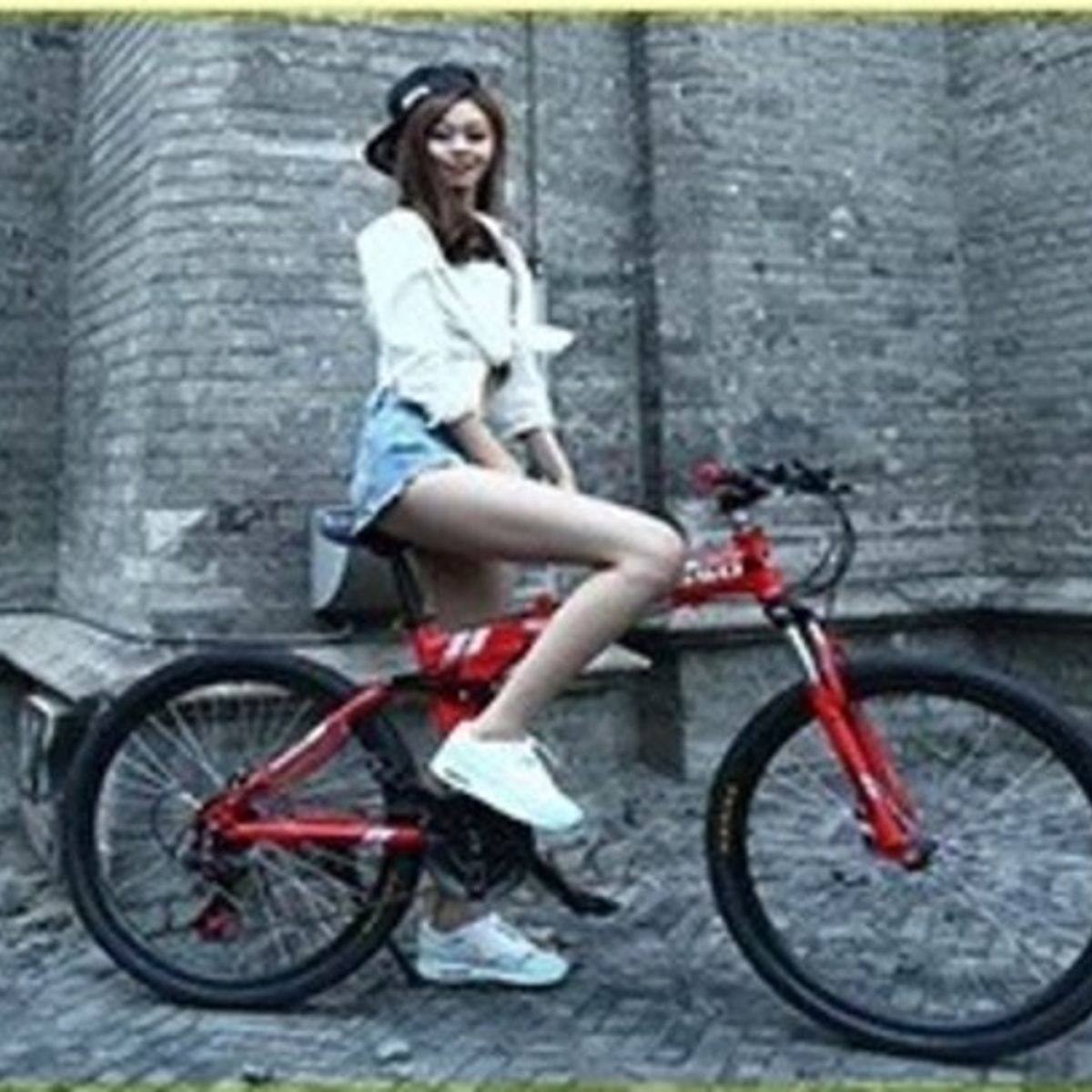 OEM - Bicicleta Montañera Plegable Roja Ruedas de Radios