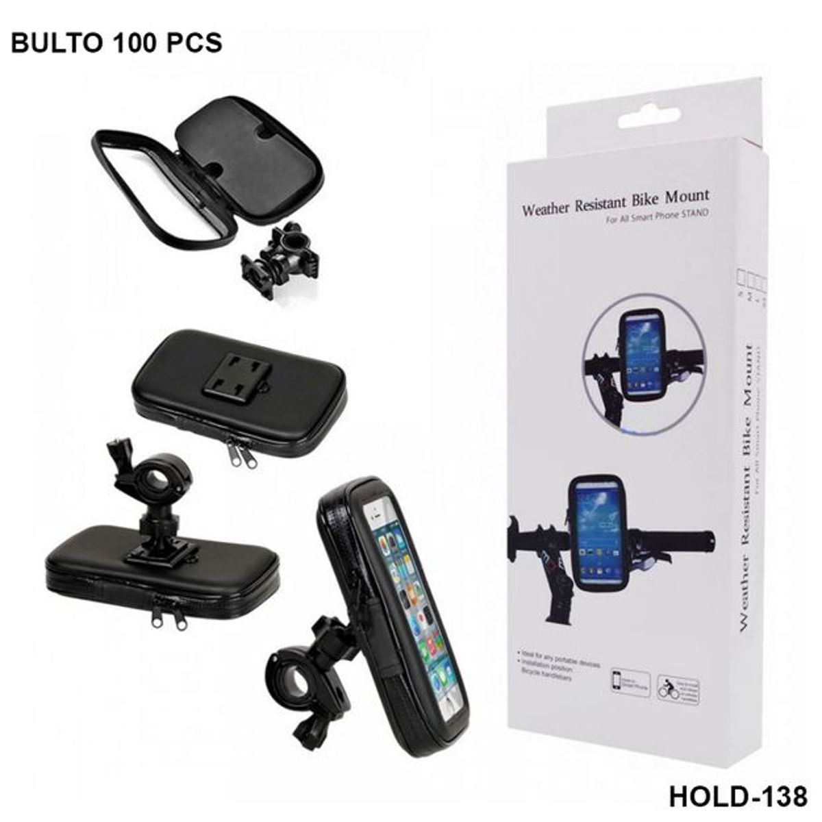 GENERICO - SOPORTE HOLDER PARA moto y bicicleta CELULAR - HOLD-138