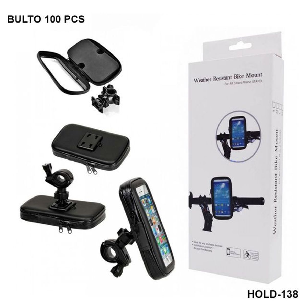 GENERICO - SOPORTE HOLDER PARA moto y bicicleta CELULAR - HOLD-138