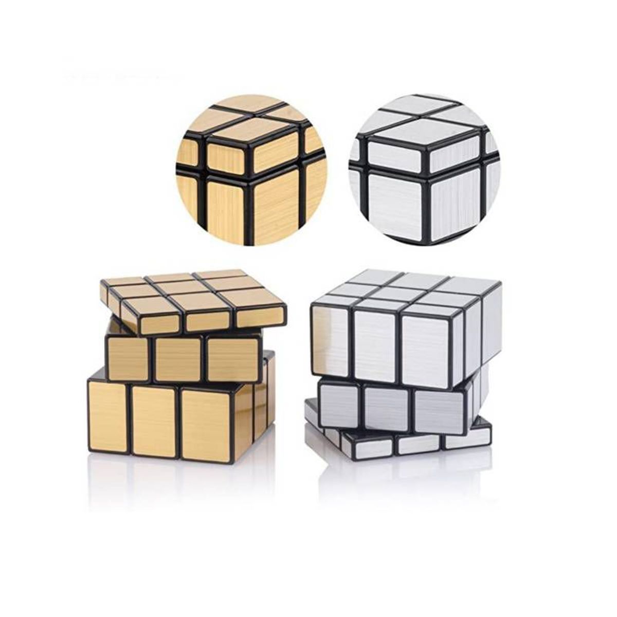 GENERICO - Cubo Rubik Profesional Mirror o Modelo Espejo 3x3 Plateado