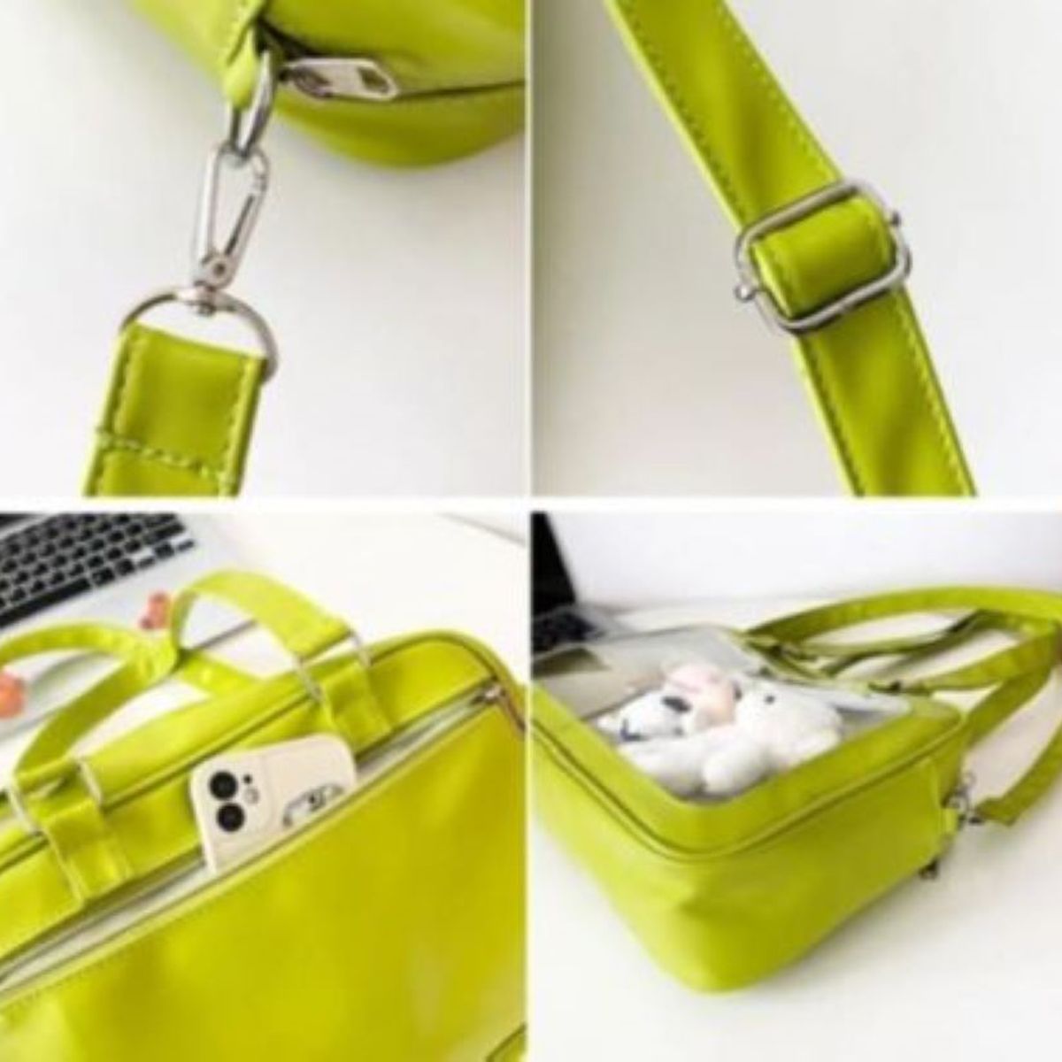 GENERICO - BOLSO PLAYERO DE CUERO PU KAWAI VERDE