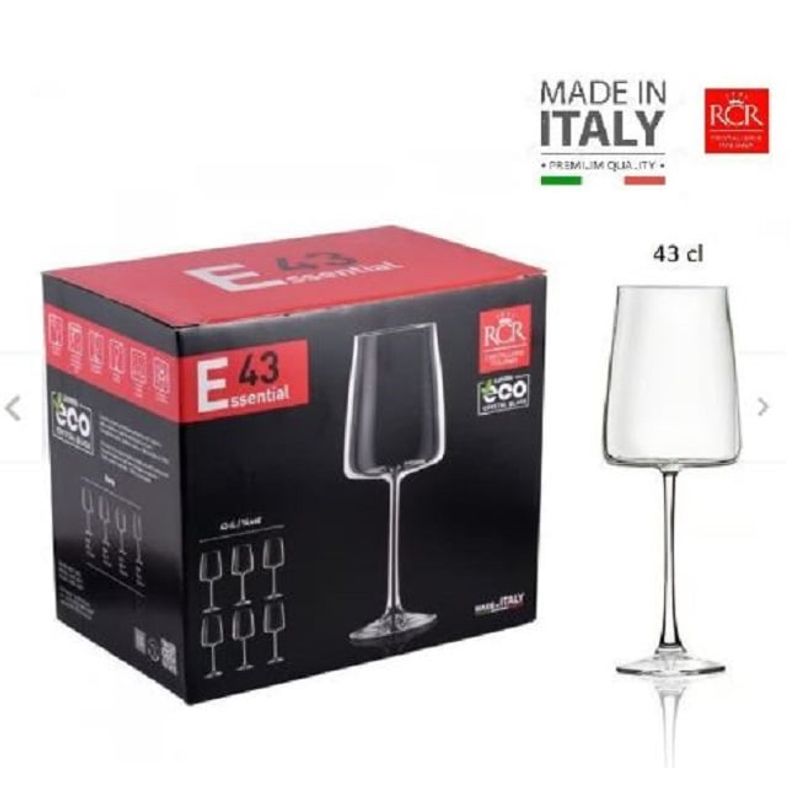 RCR  ITALIA - Set de copas x 6 Vino 43CL. RCR - Hecho en Italia