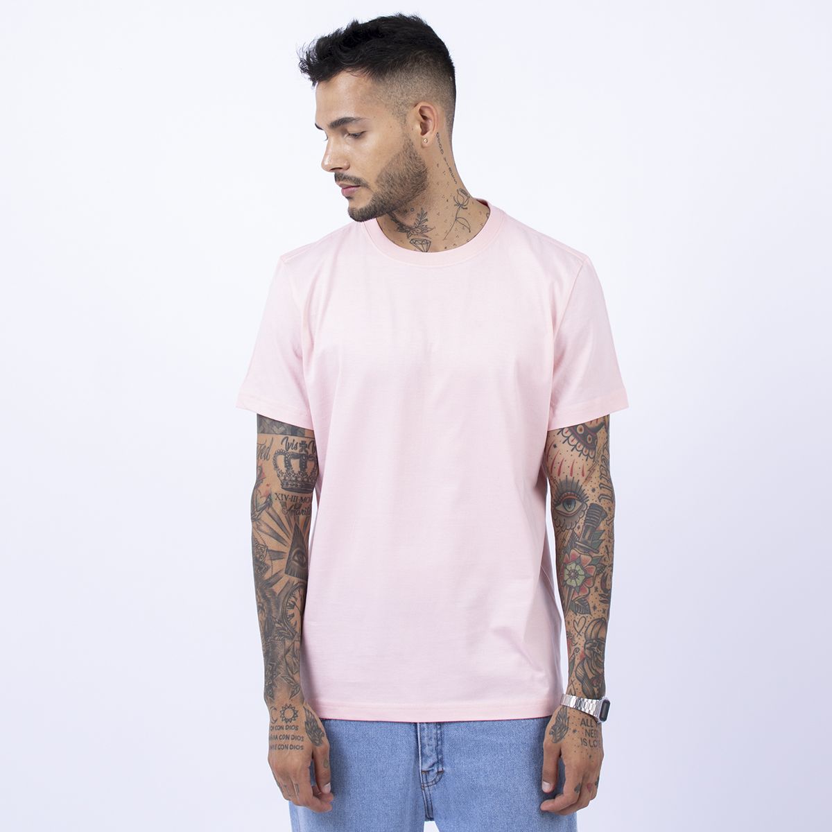 BHEVSK - Polo basico rosa hombre